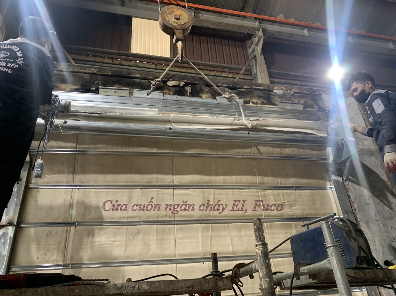 Cửa cuốn ngăn cháy, chống cháy cách nhiệt EI, Fuco, cửa cuốn chống cháy EI