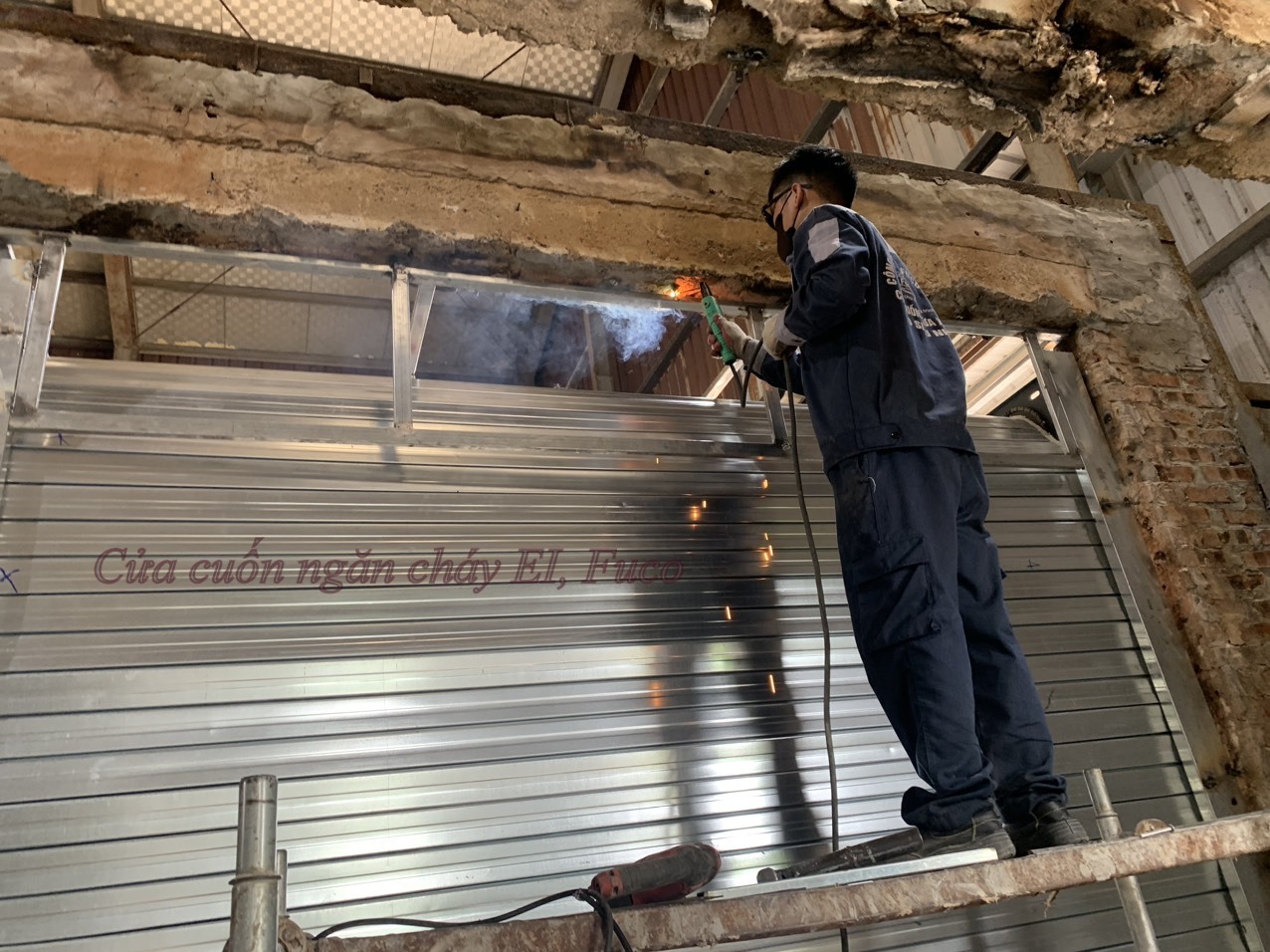 cửa cuốn ngăn cháy cách nhiệt EI60, EI70, Cửa cuốn ngăn cháy, chống cháy cách nhiệt EI