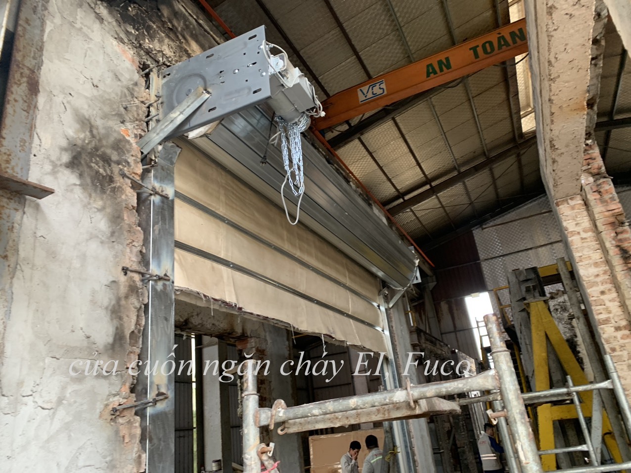 Cửa cuốn ngăn cháy, chống cháy cách nhiệt EI, Fuco, cửa cuốn chống cháy EI
