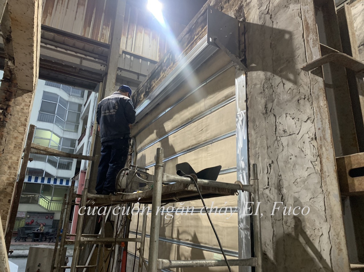 Cửa cuốn ngăn cháy, chống cháy cách nhiệt EI, Fuco, cửa cuốn chống cháy EI